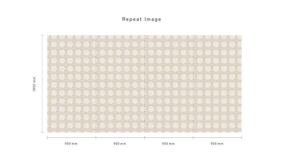 LIMELIGHT（ライムライト）のDO-POS-02は水玉（ドット）柄のポルカドットストレートのグレー色。オフィスの執務スペース・会議室や店舗デザインに対して温かみのあるモダンな空間演出に最適な個性化を実現する壁紙クロス。そのパターンイメージ。