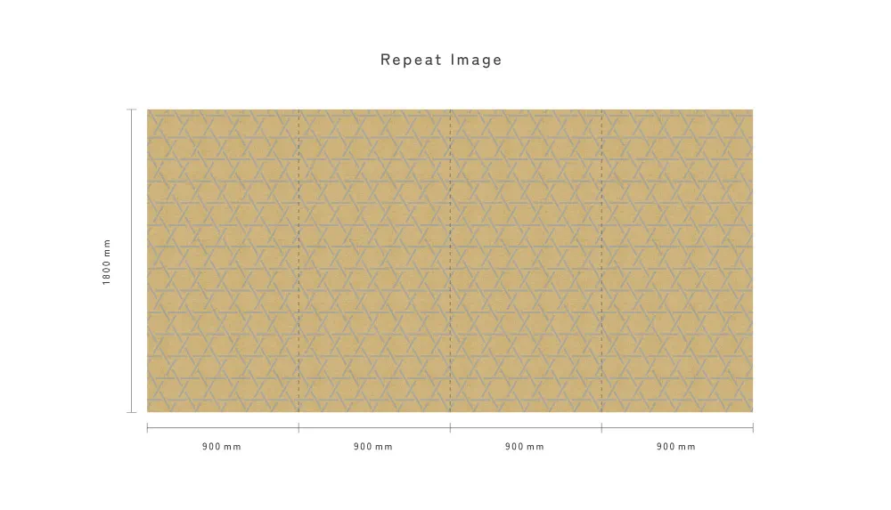 LIMELIGHT（ライムライト）のJA-KA-04は和柄のカゴメ（籠目）のコンペキ（紺碧）色。 和柄でありながらもポップさと北欧スタイルの空間にも馴染む色合いは、オフィスの執務スペース・商業施設・店舗デザインの空間を個性化させるのに最適な壁紙クロス。 そのパターンイメージ。
