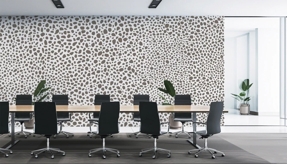 LIMELIGHT（ライムライト）のLT-AN-DA-02Rはアニマル（動物）柄のダルメシアンのブラウン色。不燃性マテリアルで、動物の模様と毛並みを再現した面白いデザイン壁紙クロス。