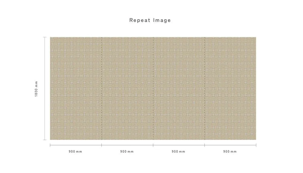 LIMELIGHT（ライムライト）のLT-NN021は民族（エスニック）模様のサモアのゴールドグレー色。 オフィスの執務スペースや店舗デザイン・住空間に対して個性化とモダンな空間演出に最適な壁紙クロス。そのパターンイメージ。